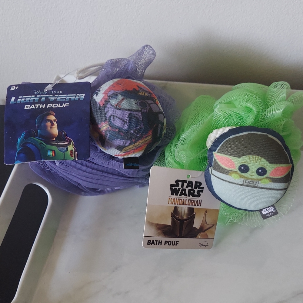 🆕️ Kids Character Bath Poof Set of 2